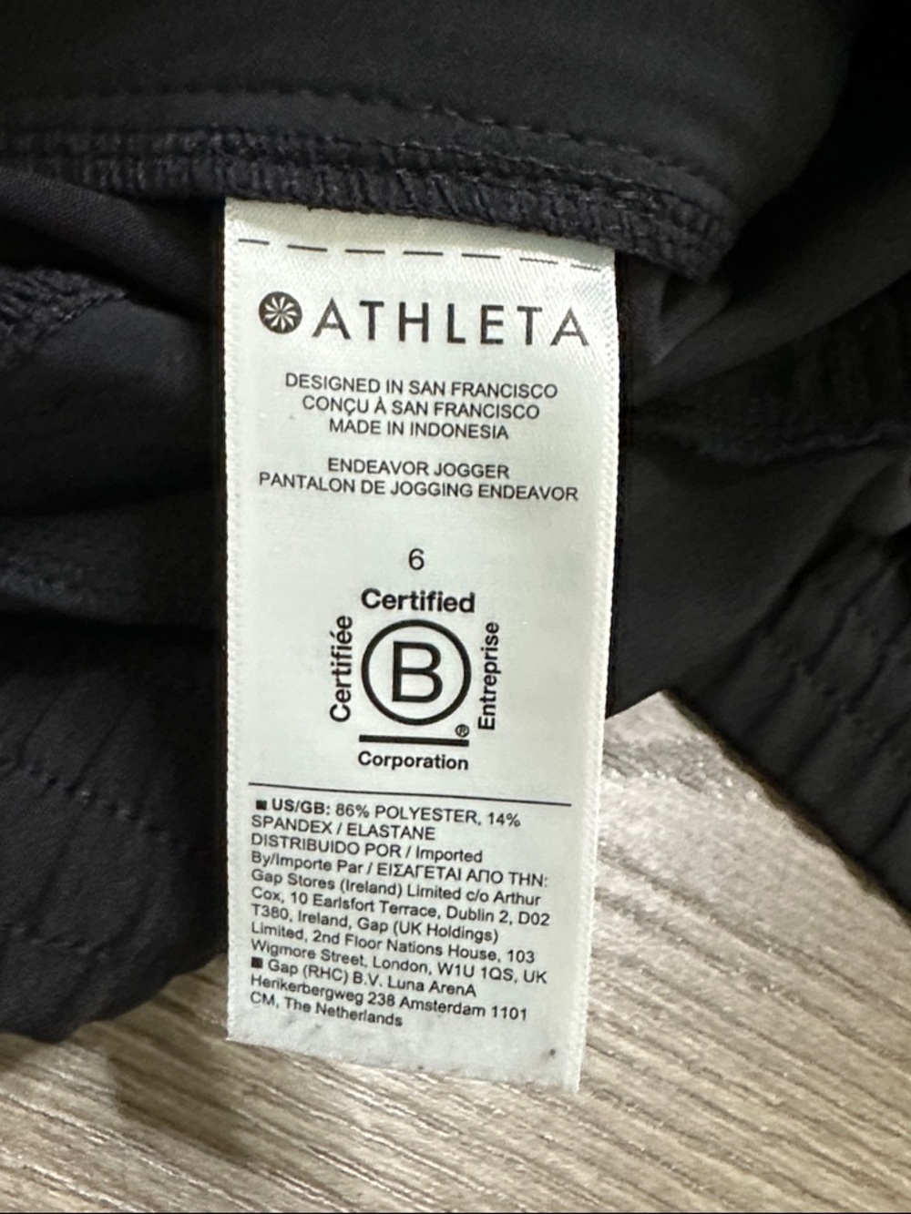 Athleta Endeavor Mid Rise Black Jogger Pants Size 6 - Picture 12 of 12